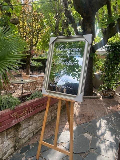 Panneau bienvenue terarsse perle